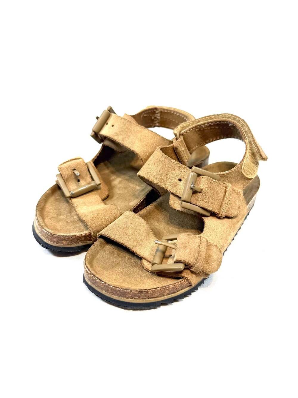 Zara Boho Earthy Granola Minimalist Neutral Boys Girls Unisex Sandals Size EU 25